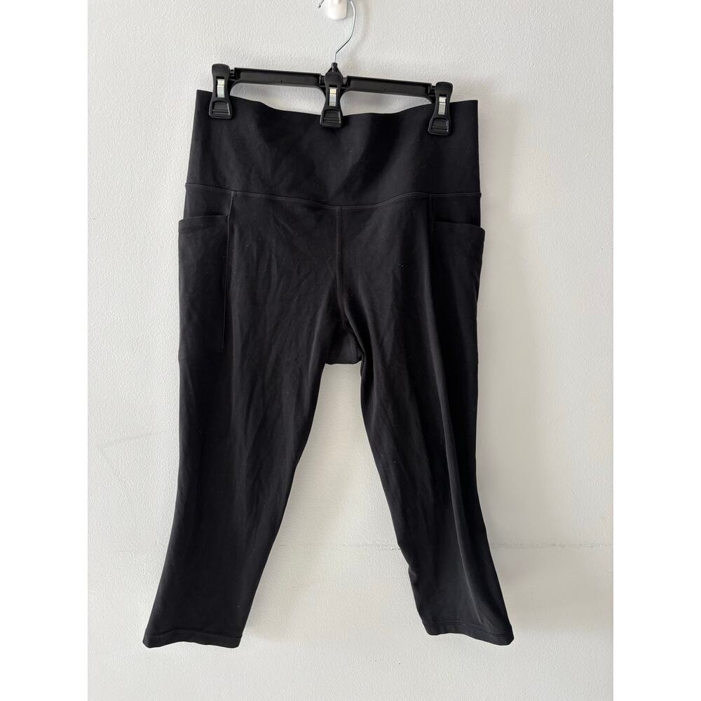 Athleta Womans Salutation Stash Pocket Tight Leggings Large Black Activewear